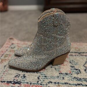 Betsy Johnson Rhinestone Boots